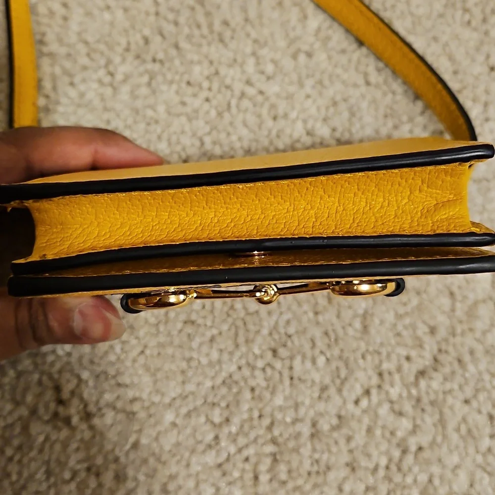 🛑GUCCI x Adidas Leather Horsebit Card Holder Mini Crossbody Bag - Picture 6 of 11